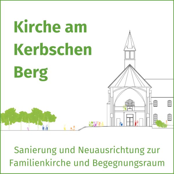 Grafik vom Umbau der Kirche auf dem Kerbschen Berg