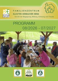 Titelbild vom Kursheft des Familienzentrum Kerscher Berg für den Zeitraum 08.2026 bis 07.2027